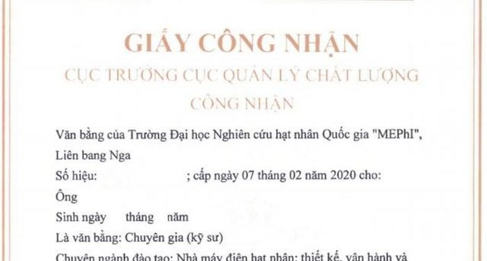 Không yêu cầu tất cả người có bằng nước ngoài đều phải làm thủ tục công nhận VB