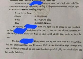 Làm rõ tính pháp lý vụ việc nợ thẻ tín dụng Eximbank gần 9 triệu thành nợ xấu hơn 8,8 tỷ đồng