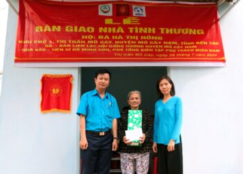 Viện IMRIC – Viện IRLIE phối hợp TC Doanh nghiệp và Trang trại, UBND Thị trấn Mõ Cày bàn giao căn nhà tình thương