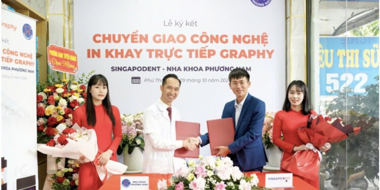 Nha khoa Phương Nam ký kết chuyển giao công nghệ Graphy đầu tiên về in khay trong suốt trực tiếp tại Phú Thọ