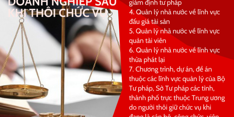 7 lĩnh vực cán bộ quản lý ngành Tư pháp không được làm sau khi thôi chức