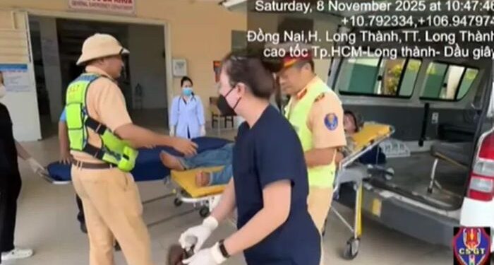 CSGT hỗ trợ tài xế có dấu hiệu đột quỵ trên cao tốc TP.HCM – Long Thành – Dầu Giây
